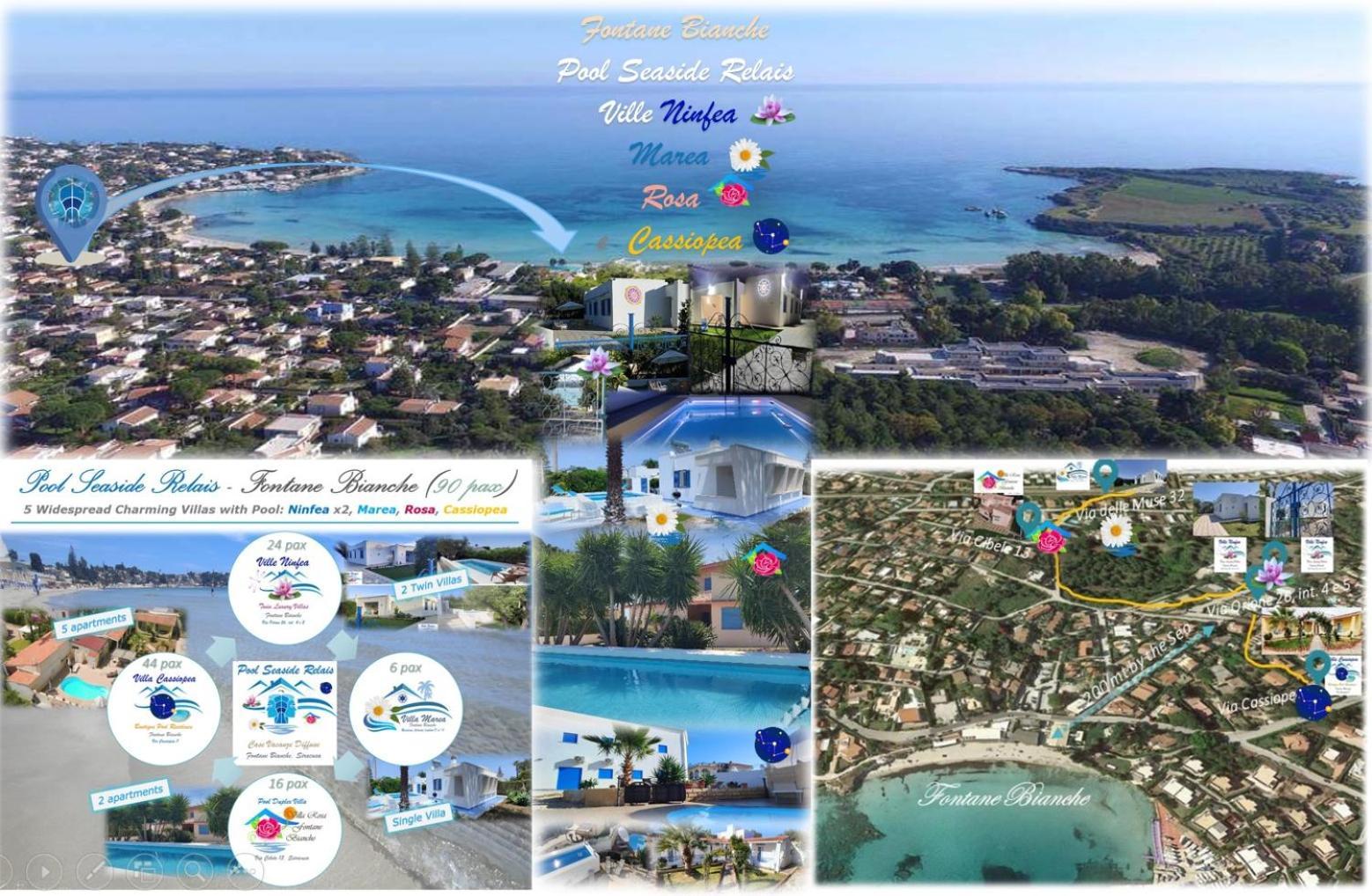 Pool Seaside Relais - Ville Ninfea, Marea, Rosa E Cassiopea Fontane Bianche Εξωτερικό φωτογραφία