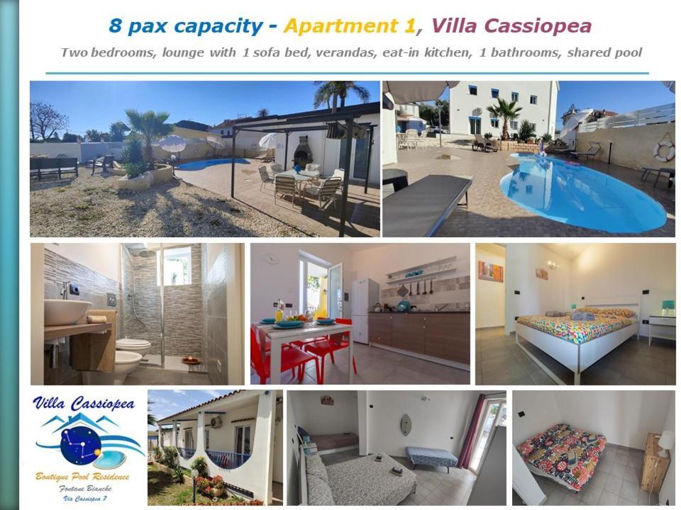 Pool Seaside Relais - Ville Ninfea, Marea, Rosa E Cassiopea Fontane Bianche Εξωτερικό φωτογραφία